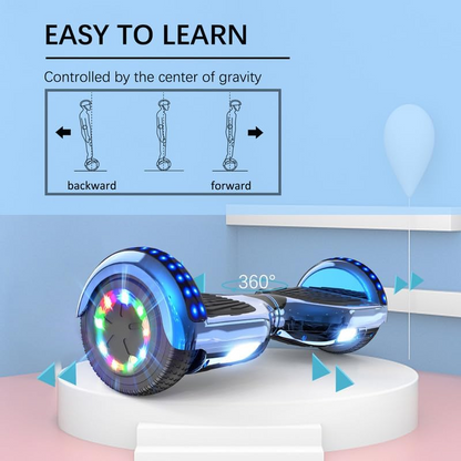 RCB Hoverboards for Kids and Adults 6.5 inch with Bluetooth and Speaker