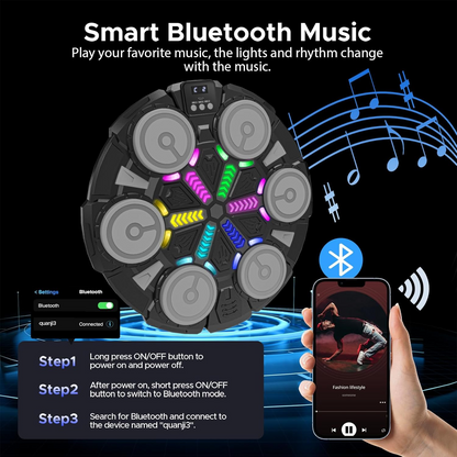 Bluetooth Music Wall Mounted Boxing Machine for Kids and Adults with Punching Pad with Gloves