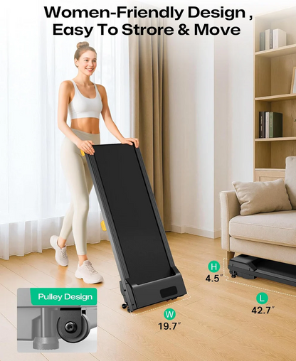 Incline Walking Pad – Under Desk Treadmill with 9% Manual Incline