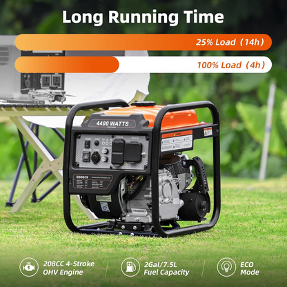 4400W Portable Inverter Generator Gas Powered