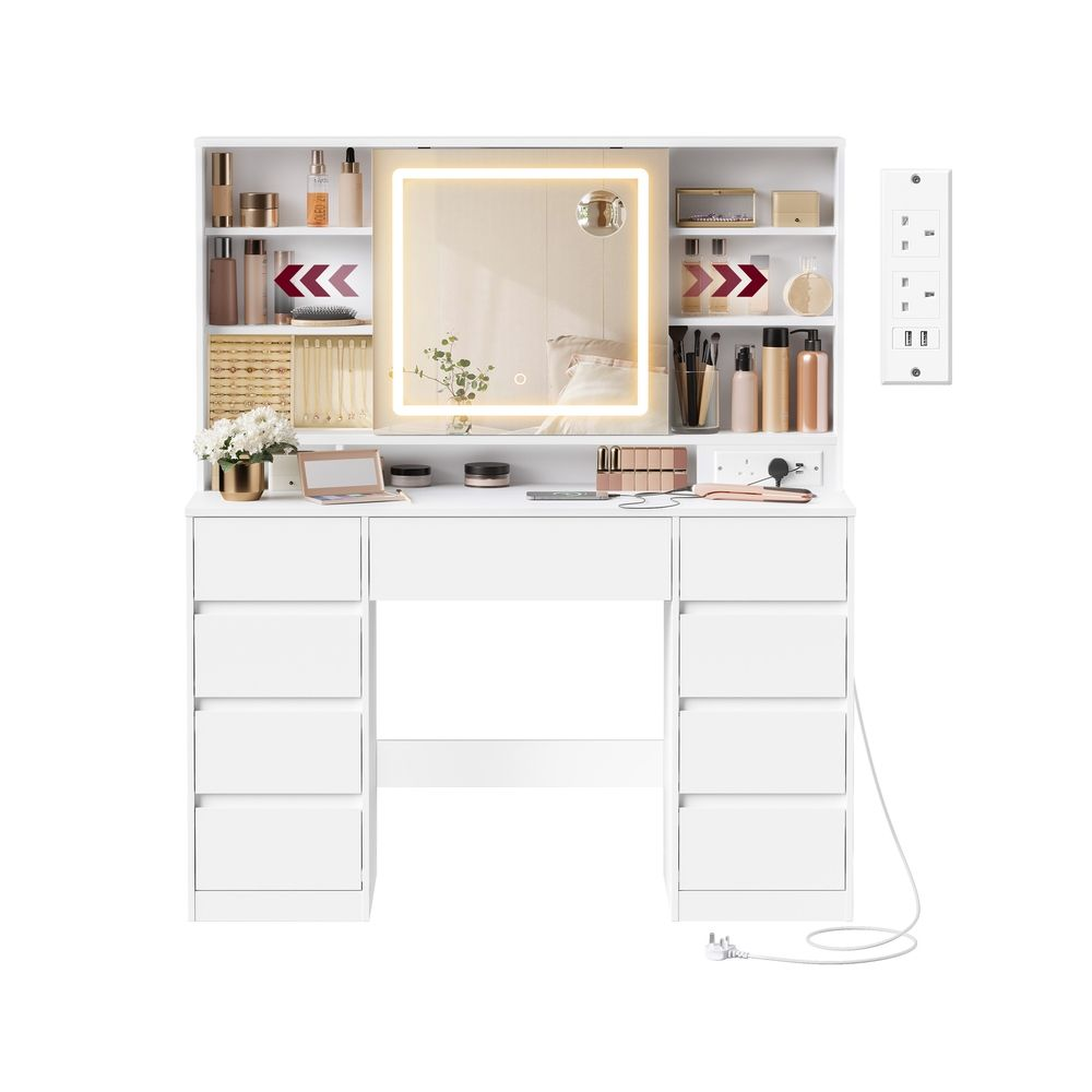Modern Dressing Table with LED Mirror