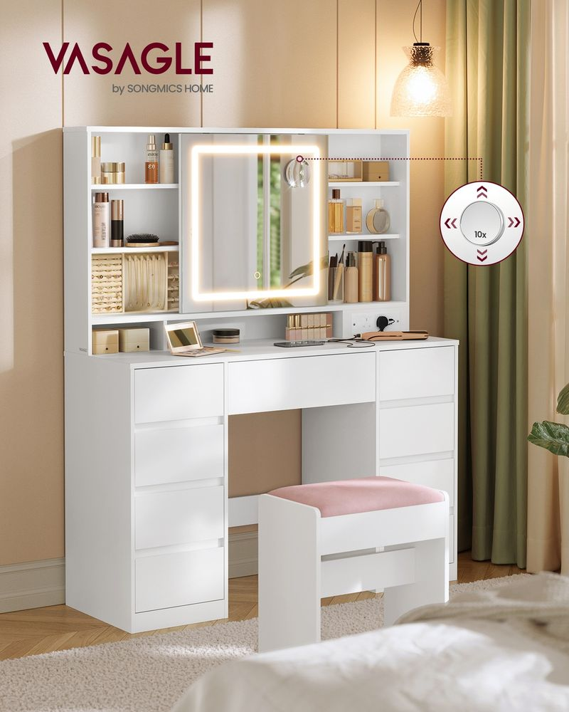 Modern Dressing Table with LED Mirror