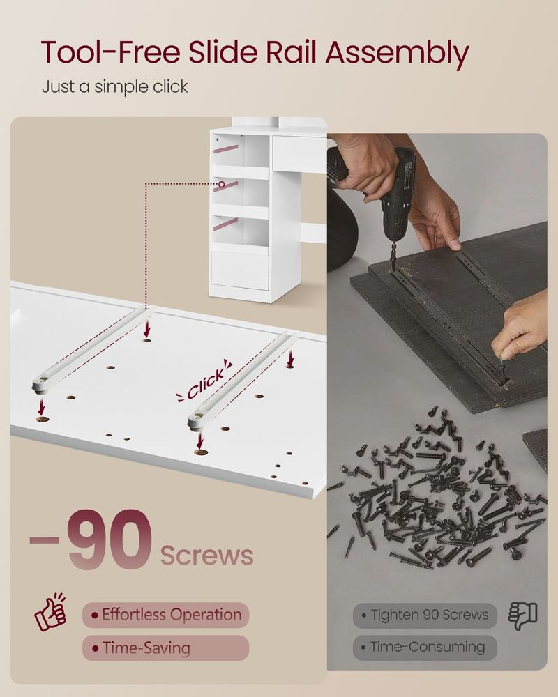 Modern Dressing Table with LED Mirror