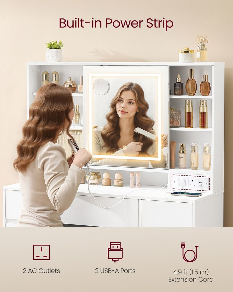 Modern Dressing Table with LED Mirror