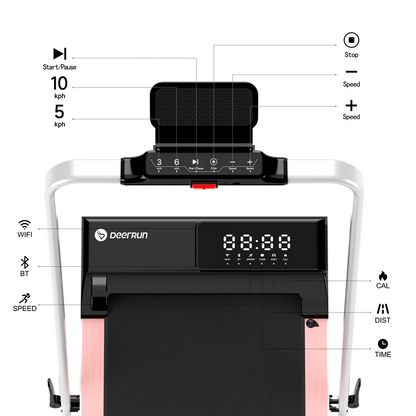 A5 Pro Smart 2-in-1 Folding Treadmill – Compact Walking Pad for Home & Office