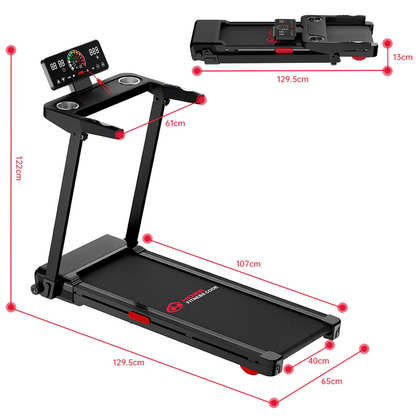 Folding Treadmill Q8 Pro, 1-14KM/H, 20% Auto Incline and Touch Control
