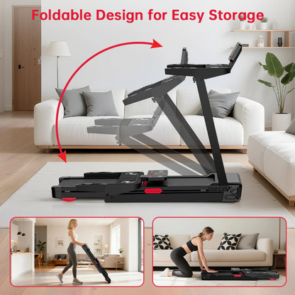 Folding Treadmill Q8 Pro, 1-14KM/H, 20% Auto Incline and Touch Control