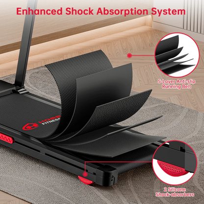 Folding Treadmill Q8 Pro, 1-14KM/H, 20% Auto Incline and Touch Control