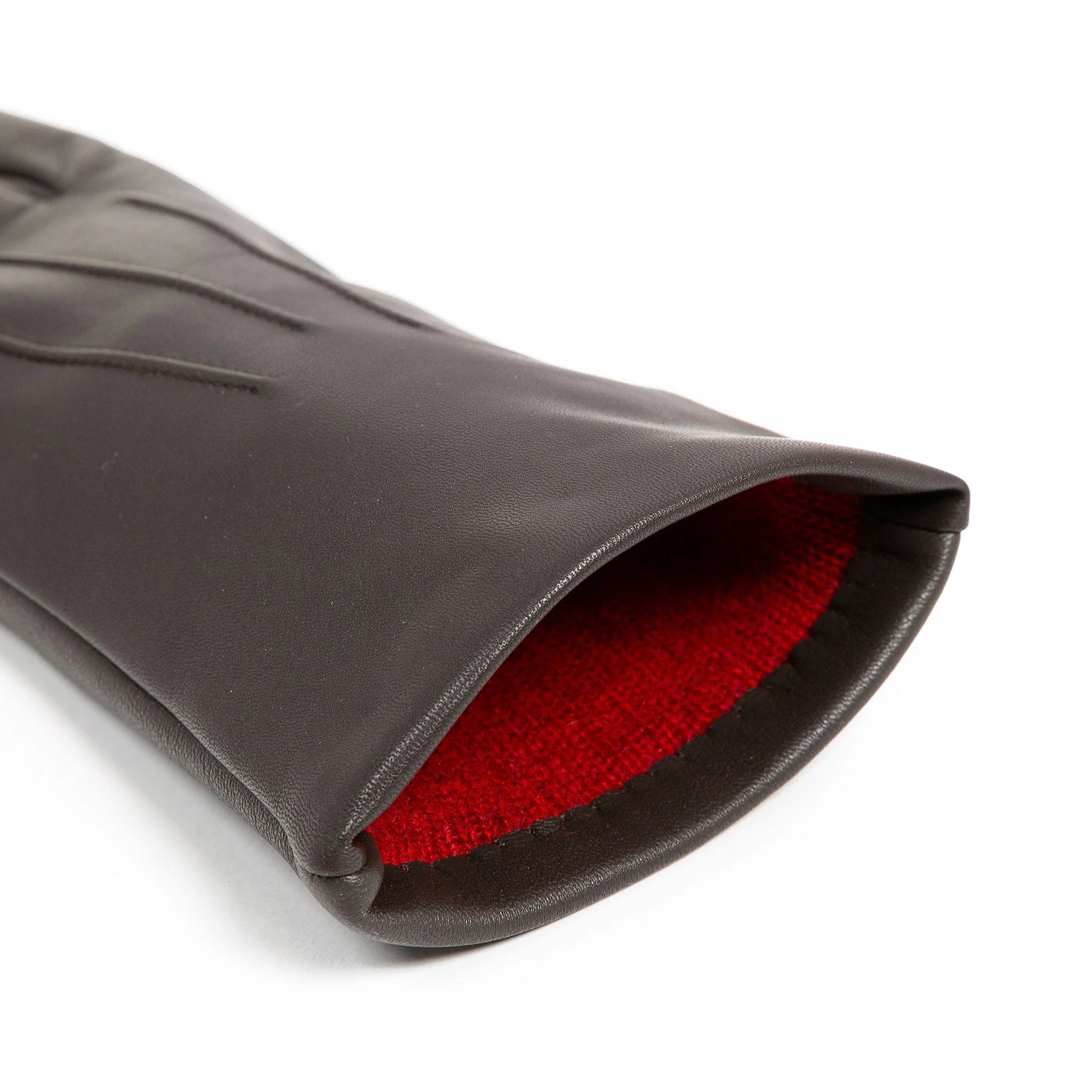 Women’s Leather Touchscreen Gloves with Cashmere Lining – Maron